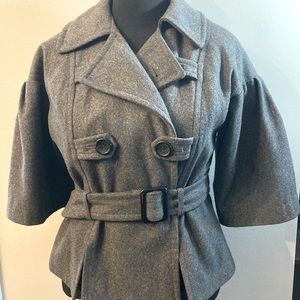 Wool blend short gray double breast coat/jacket. Great condition.